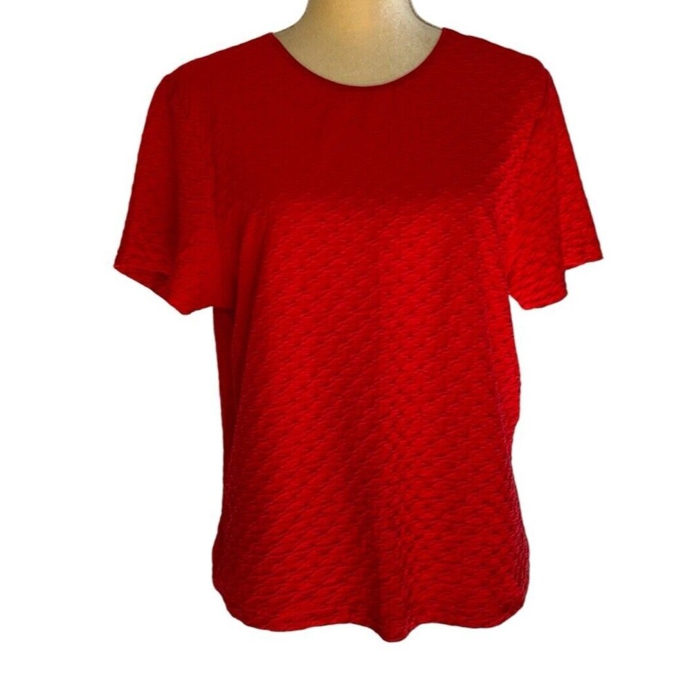 VTG 80s Kenneth Too Sweater Women Large Red